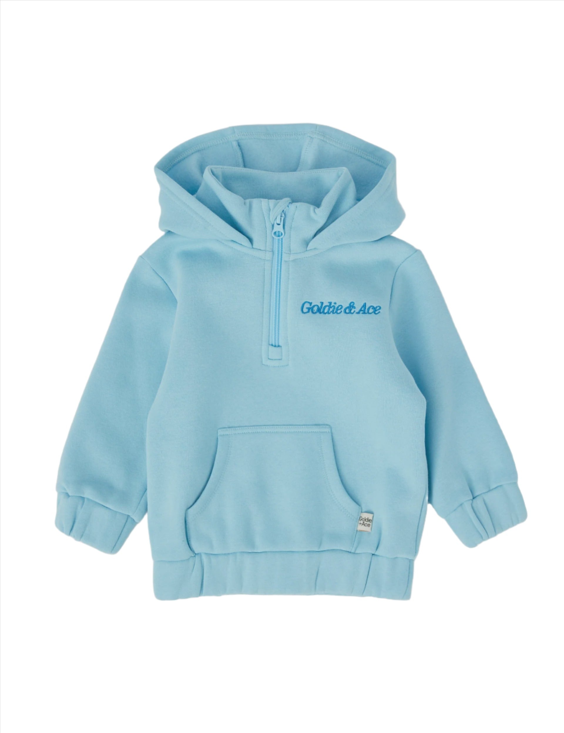 DYLAN HOODED SWEATER - SKY | Goldie and Ace