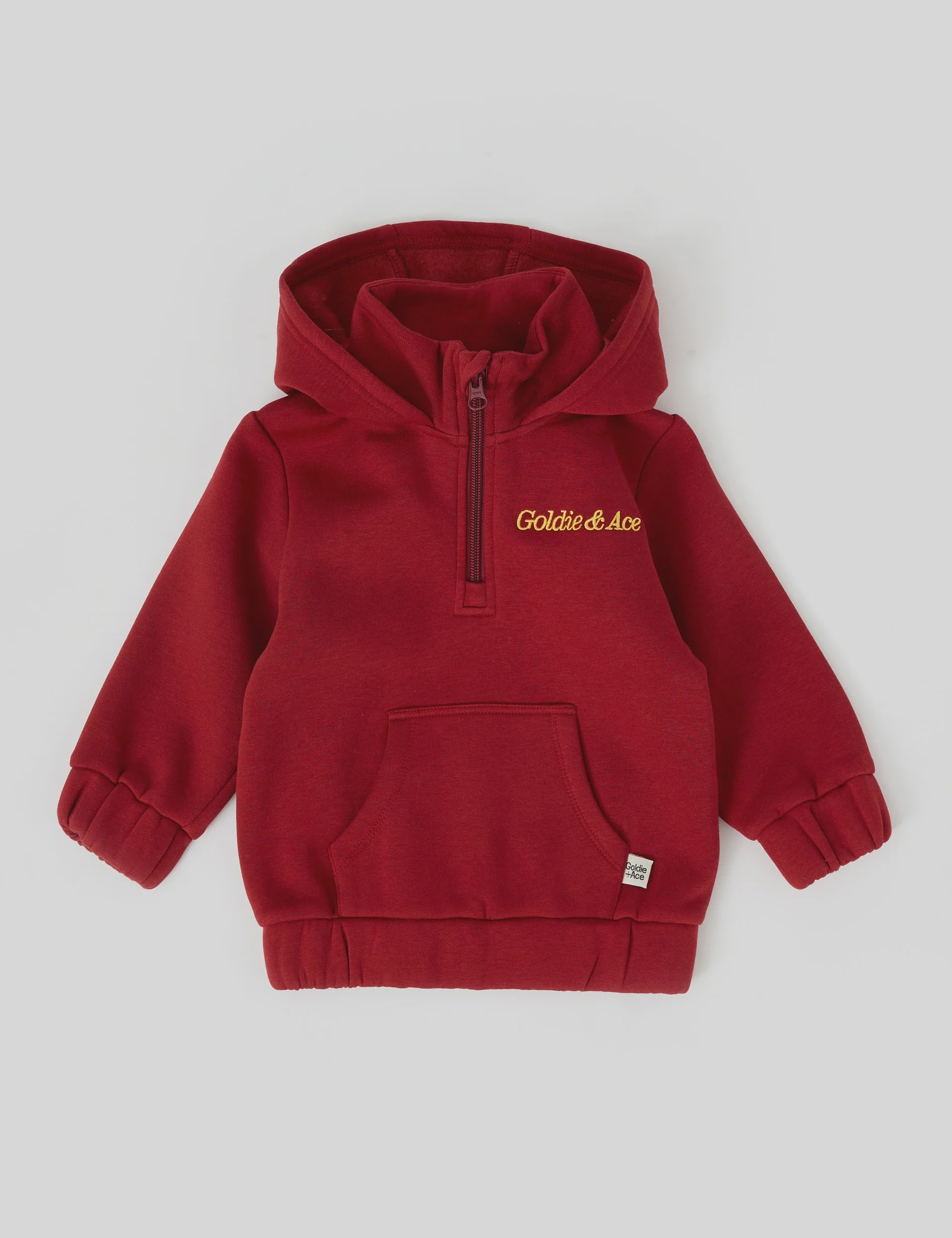 DYLAN HOODED SWEATER - BRICK BURGUNDY | Goldie and Ace