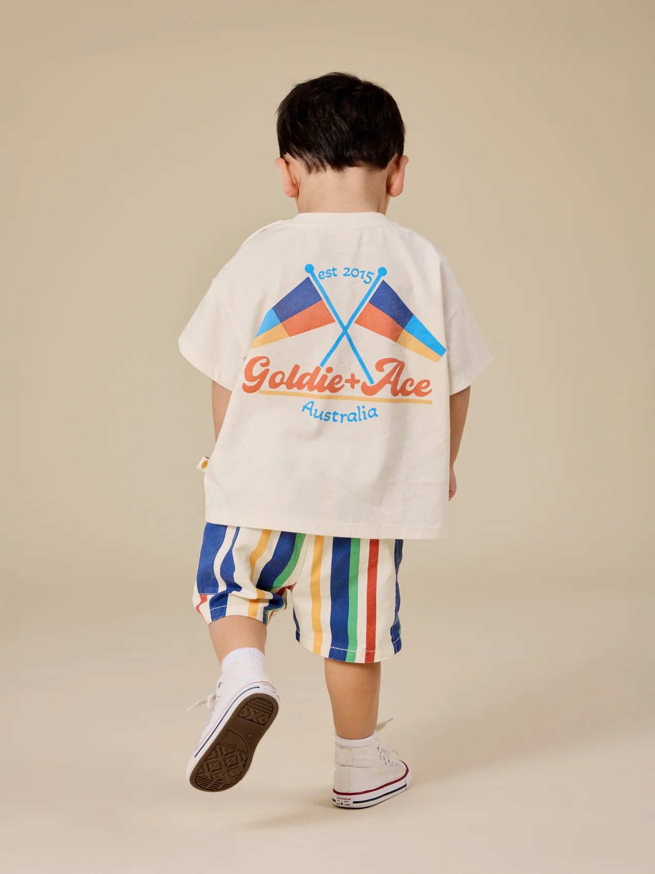 90's Bold Stripe Noah Denim Pocket Shorts | Goldie and Ace