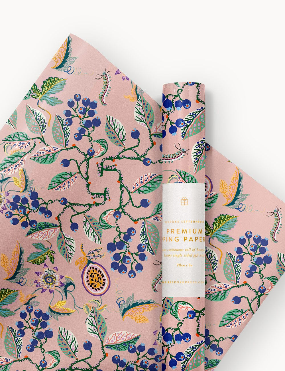 Gift Wrap Roll 3m - Huckleberry | Bespoke Letterpress