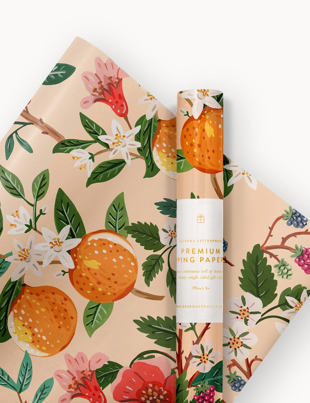 Gift Wrap Roll 3m - Pomegranate | Bespoke Letterpress