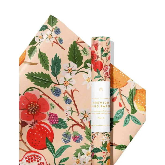Gift Wrap Roll 3m - Pomegranate | Bespoke Letterpress