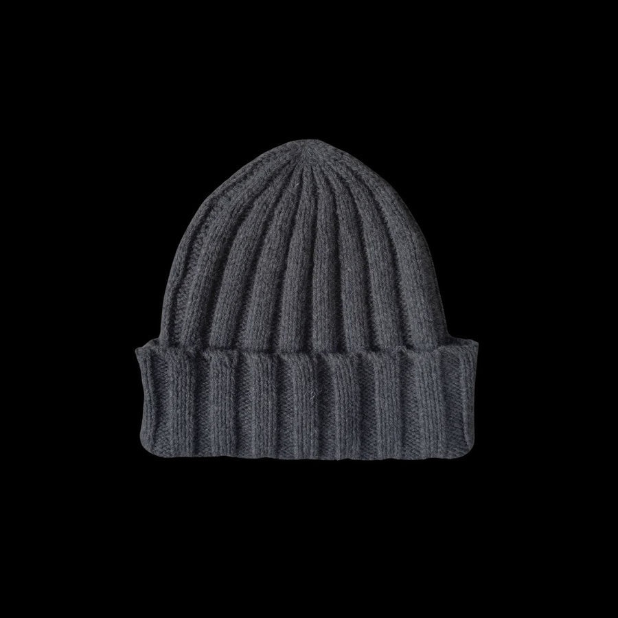 Merino Blend Rib Knit Beanie - Charcoal | Grown