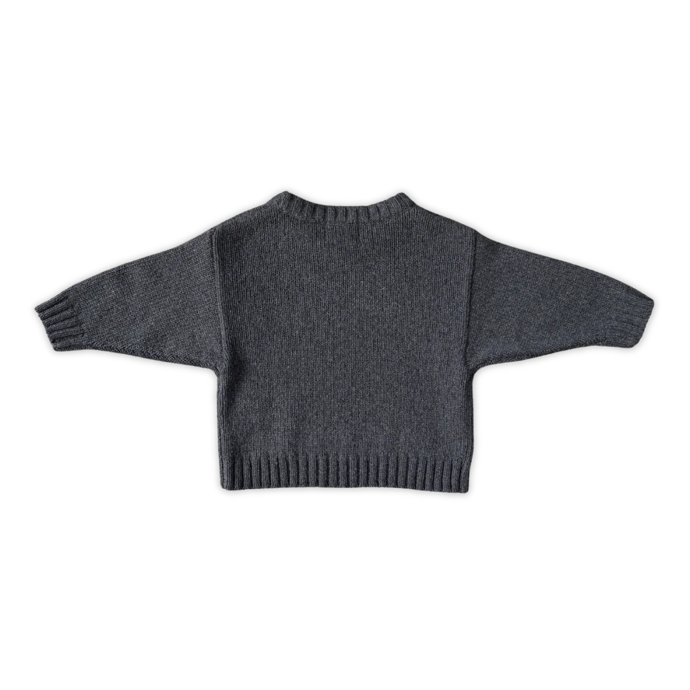 Merino Blend Knit Pullover - Charcoal | Grown