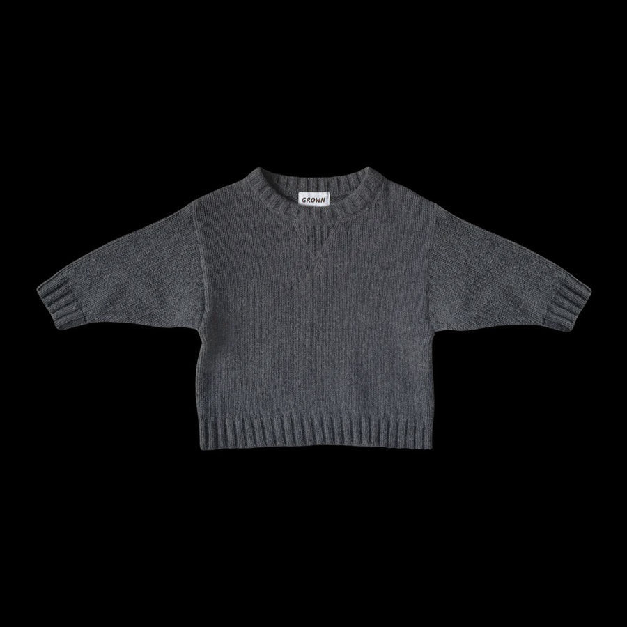 Merino Blend Knit Pullover - Charcoal | Grown