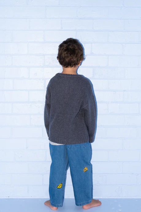 Merino Blend Knit Pullover - Charcoal | Grown