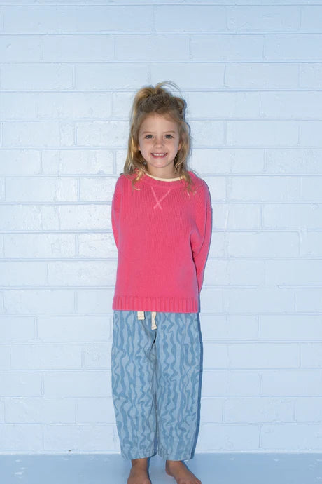 Merino Blend Knit Pullover - Raspberry | Grown