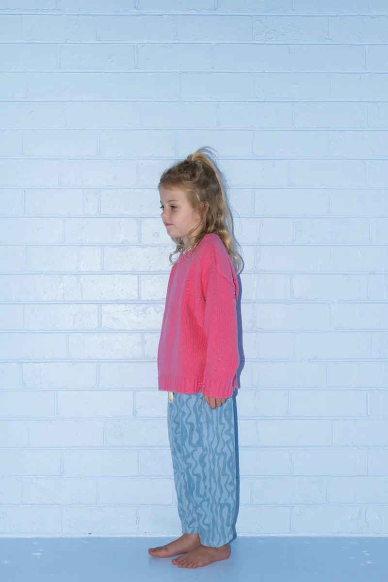 Merino Blend Knit Pullover - Raspberry | Grown
