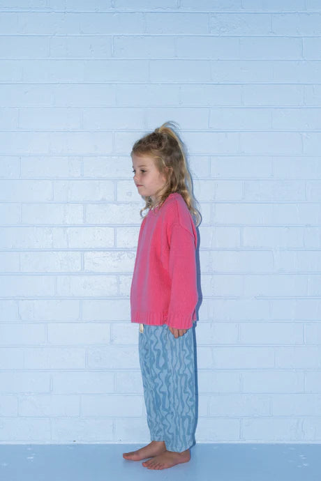 Merino Blend Knit Pullover - Raspberry | Grown