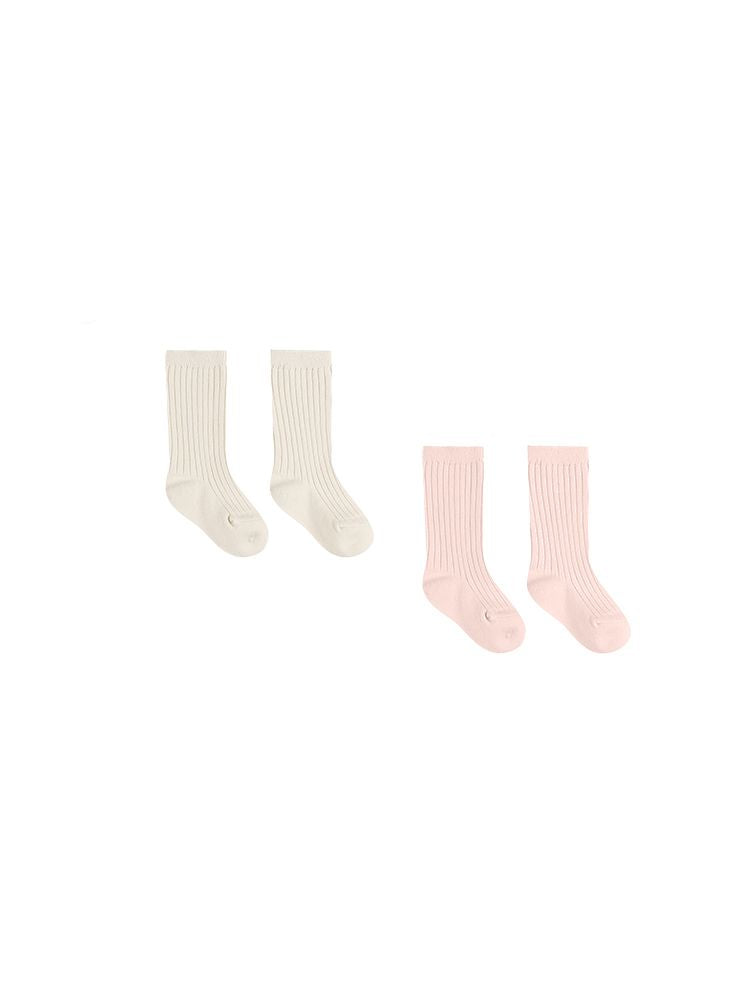 Sock Set || Ivory, Bubblegum | Quincy Mae