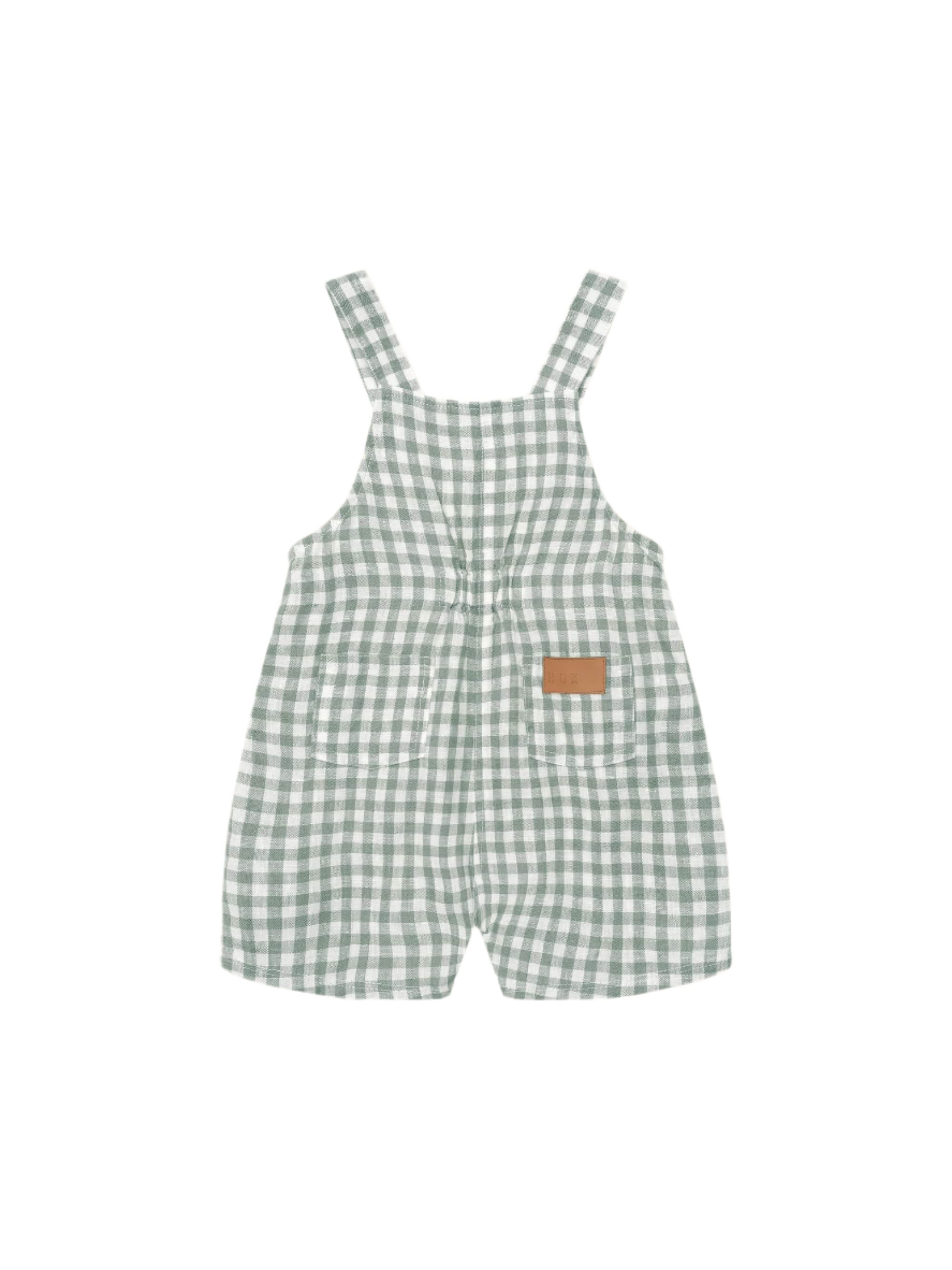 HUXBEAR CHECK SHORT OVERALL | Huxbaby