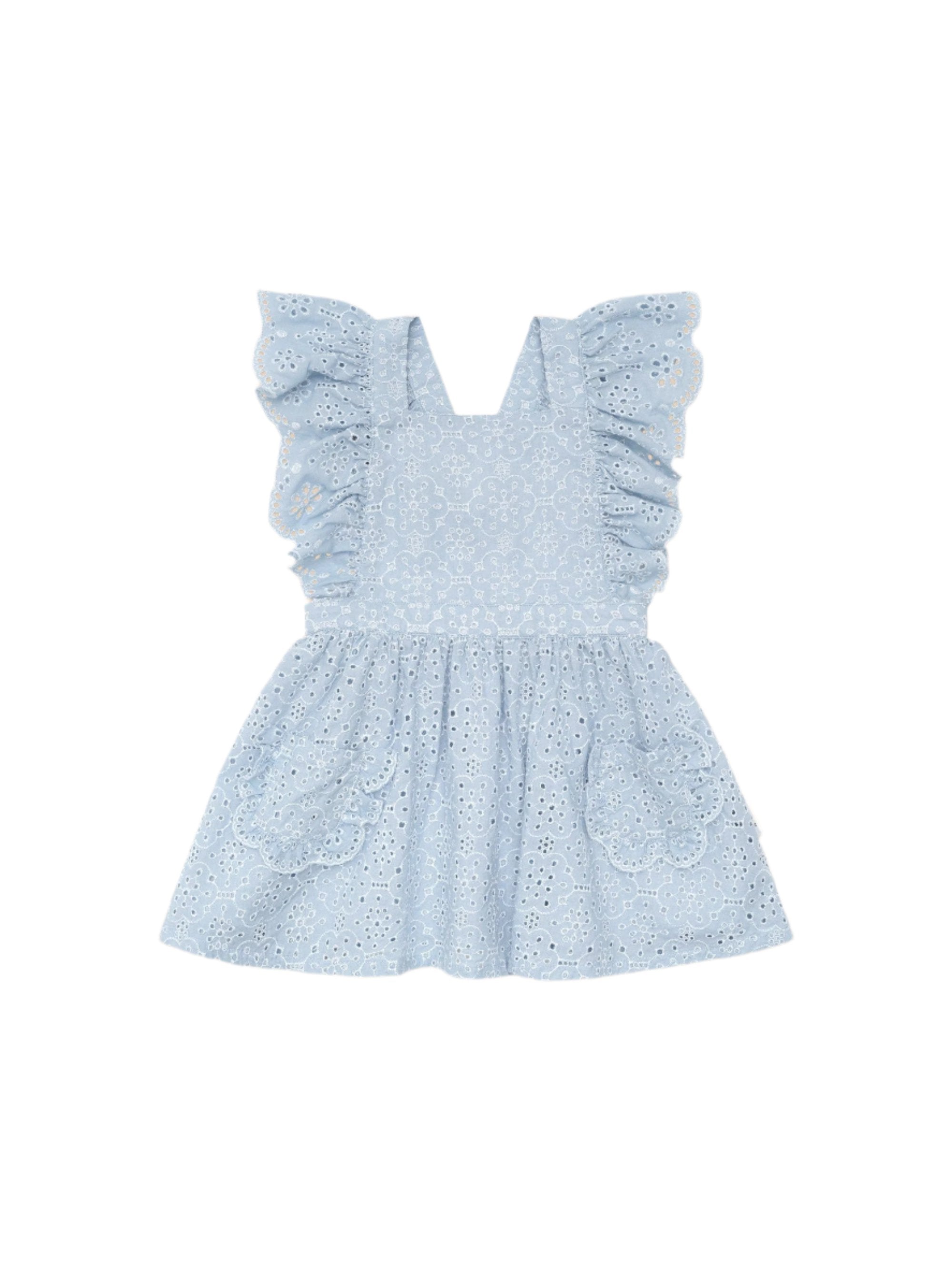 BRODERIE RUFFLE DRESS | Huxbaby