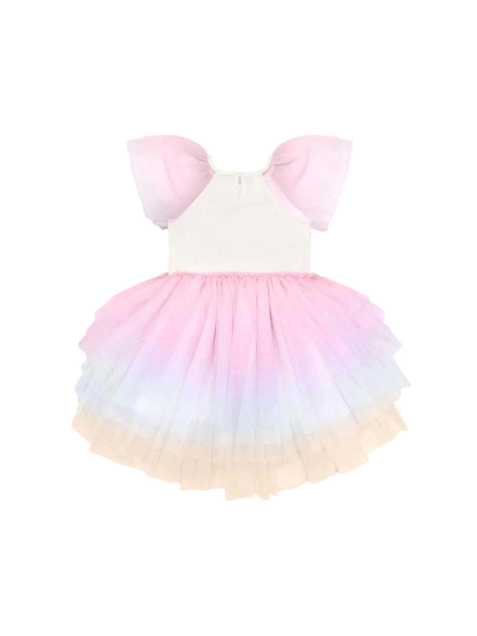 UNICORN TIERED RAINBOW PARTY DRESS | Huxbaby