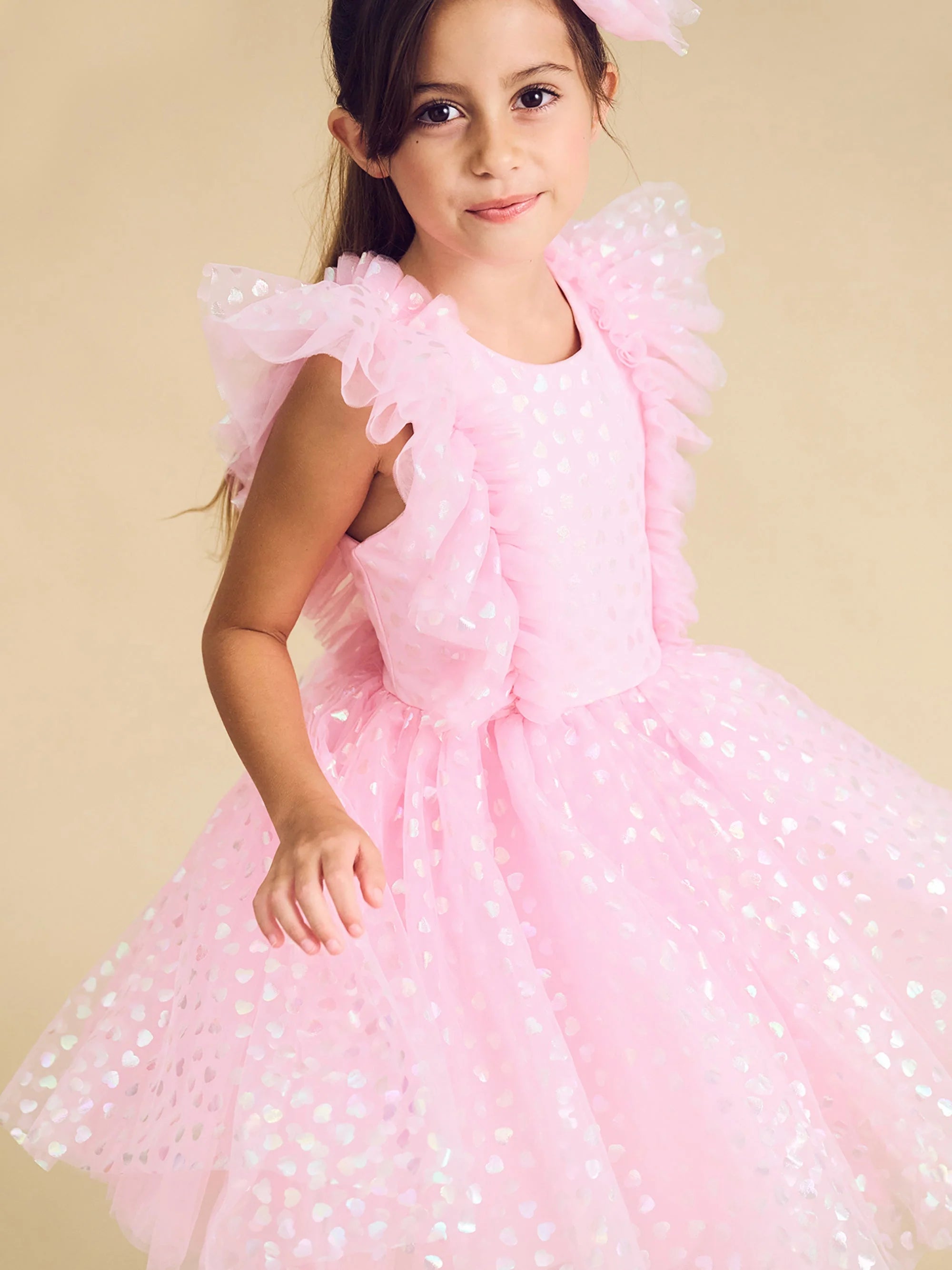 PRINCESS GLITTER HEARTS DRESS | Huxbaby