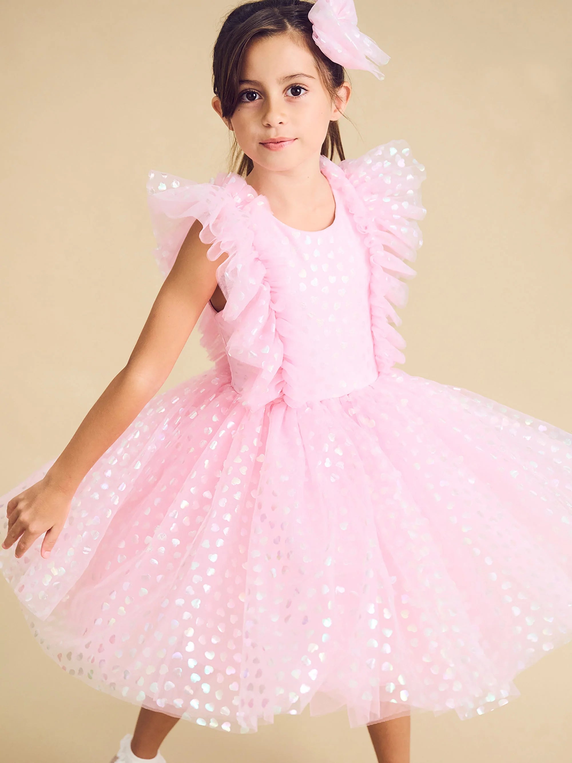 PRINCESS GLITTER HEARTS DRESS | Huxbaby