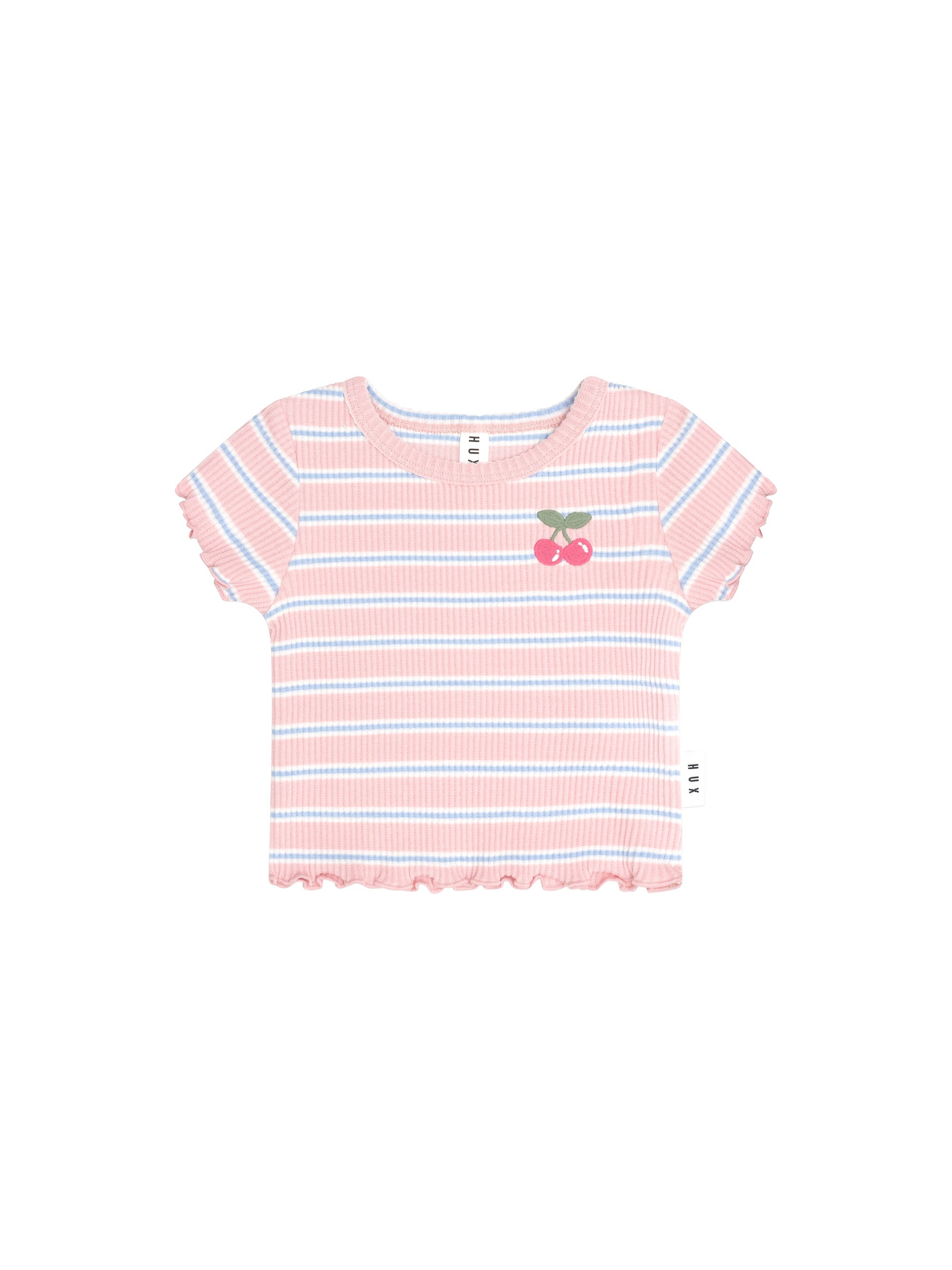 CANDY STRIPE RIB TEE | Huxbaby