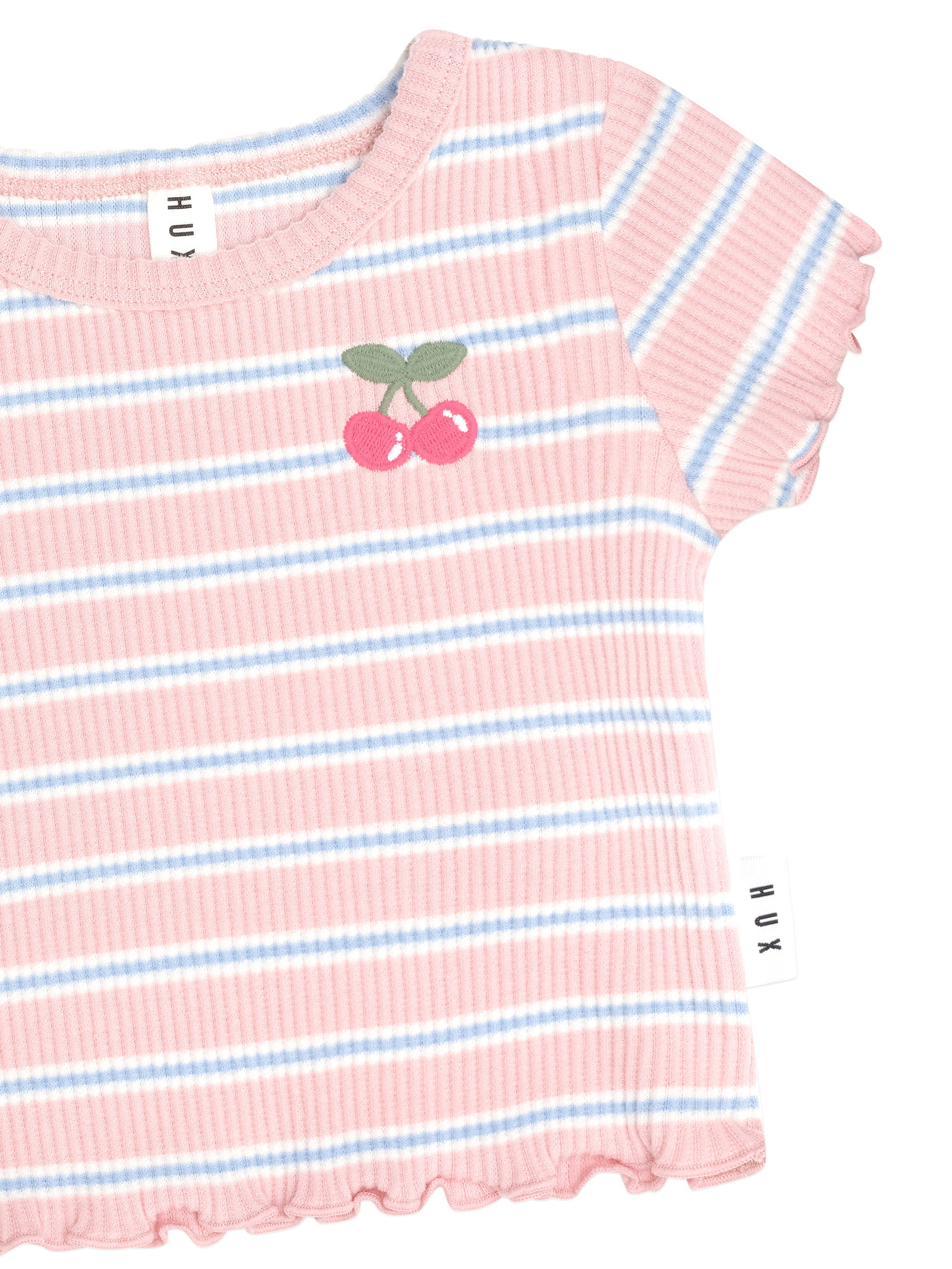 CANDY STRIPE RIB TEE | Huxbaby