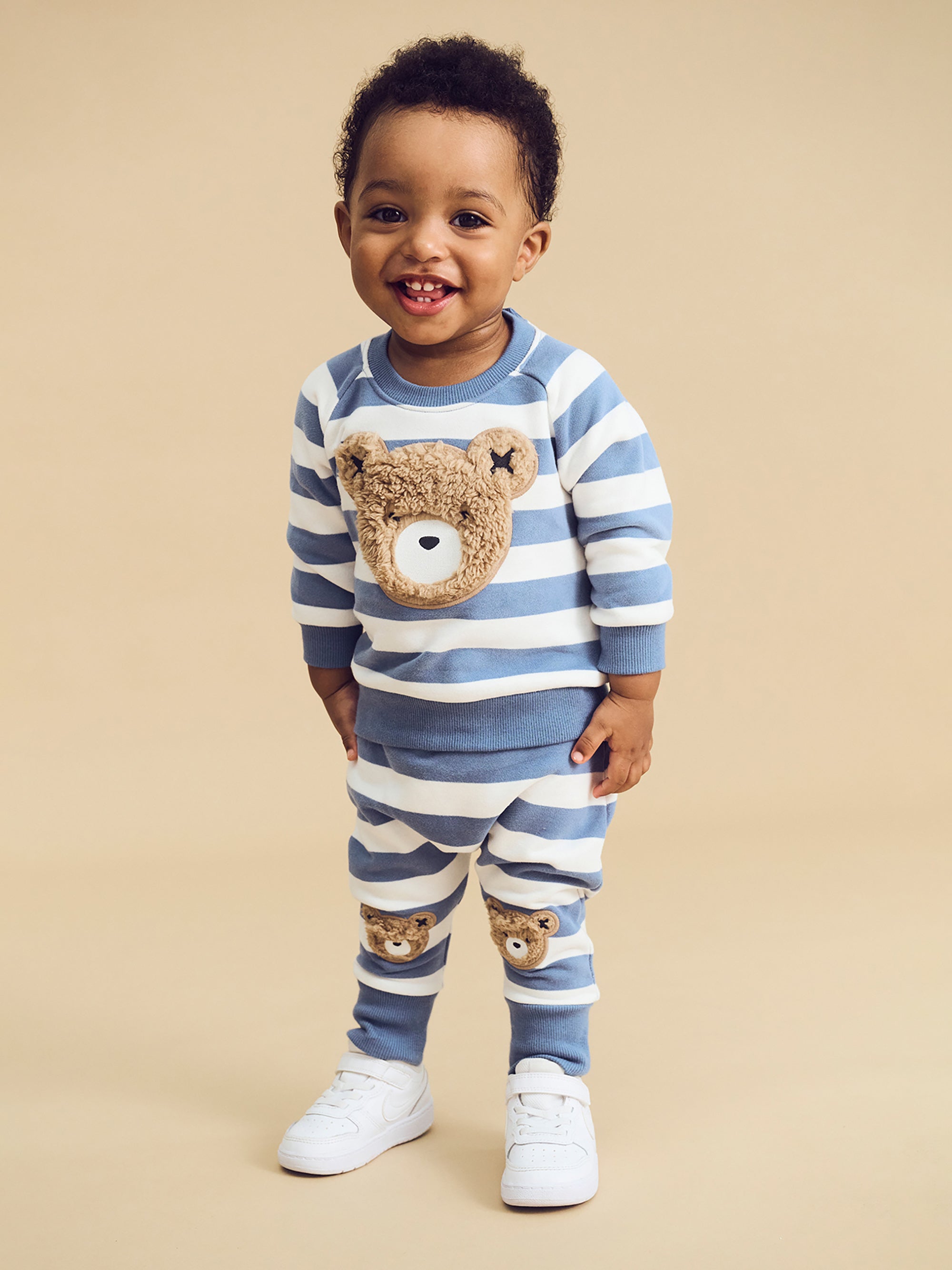 FURRY HUX STRIPE DROP CROTCH PANT | Huxbaby