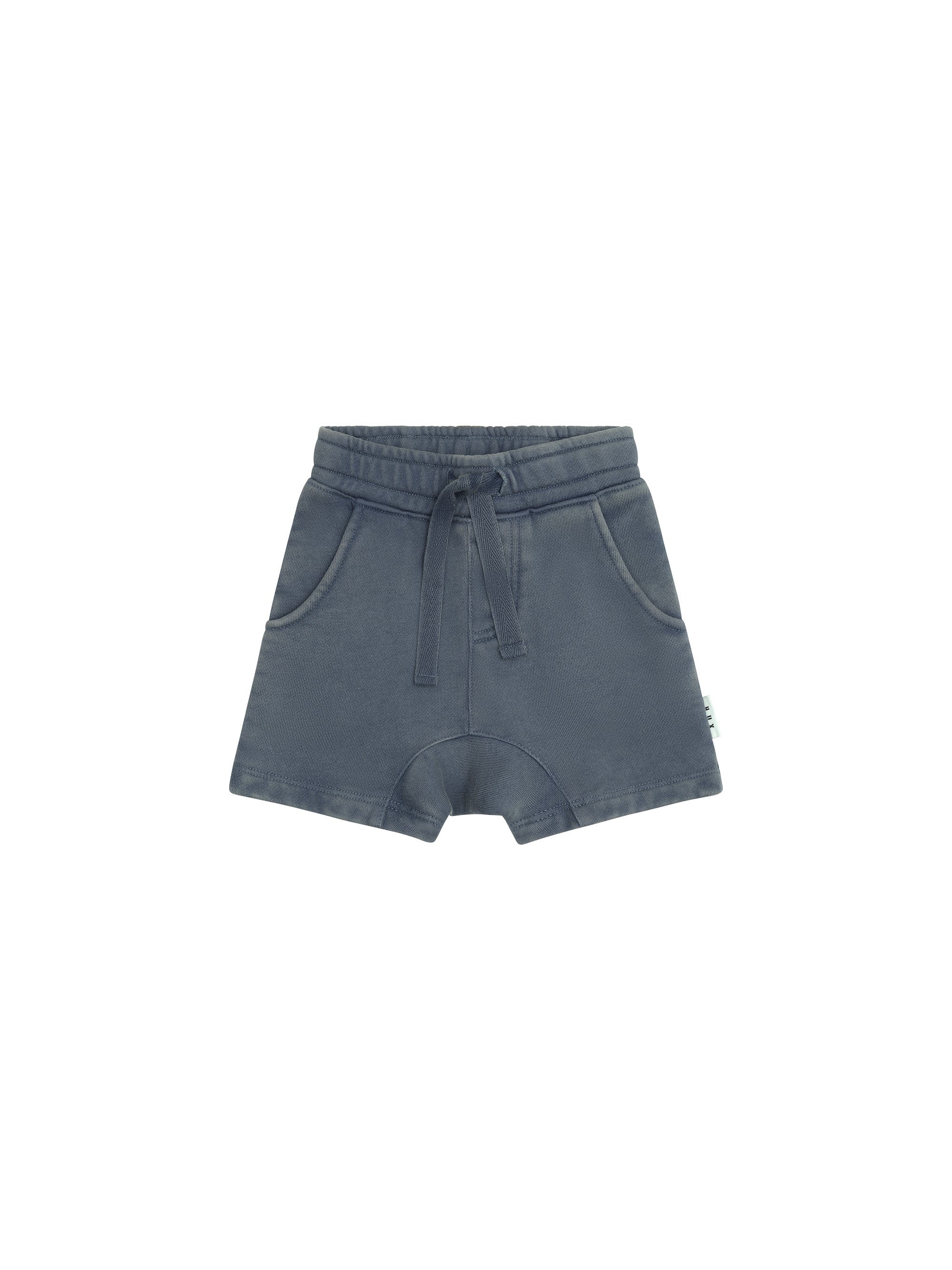 SLOUCH SHORT WASHED NAVY | Huxbaby