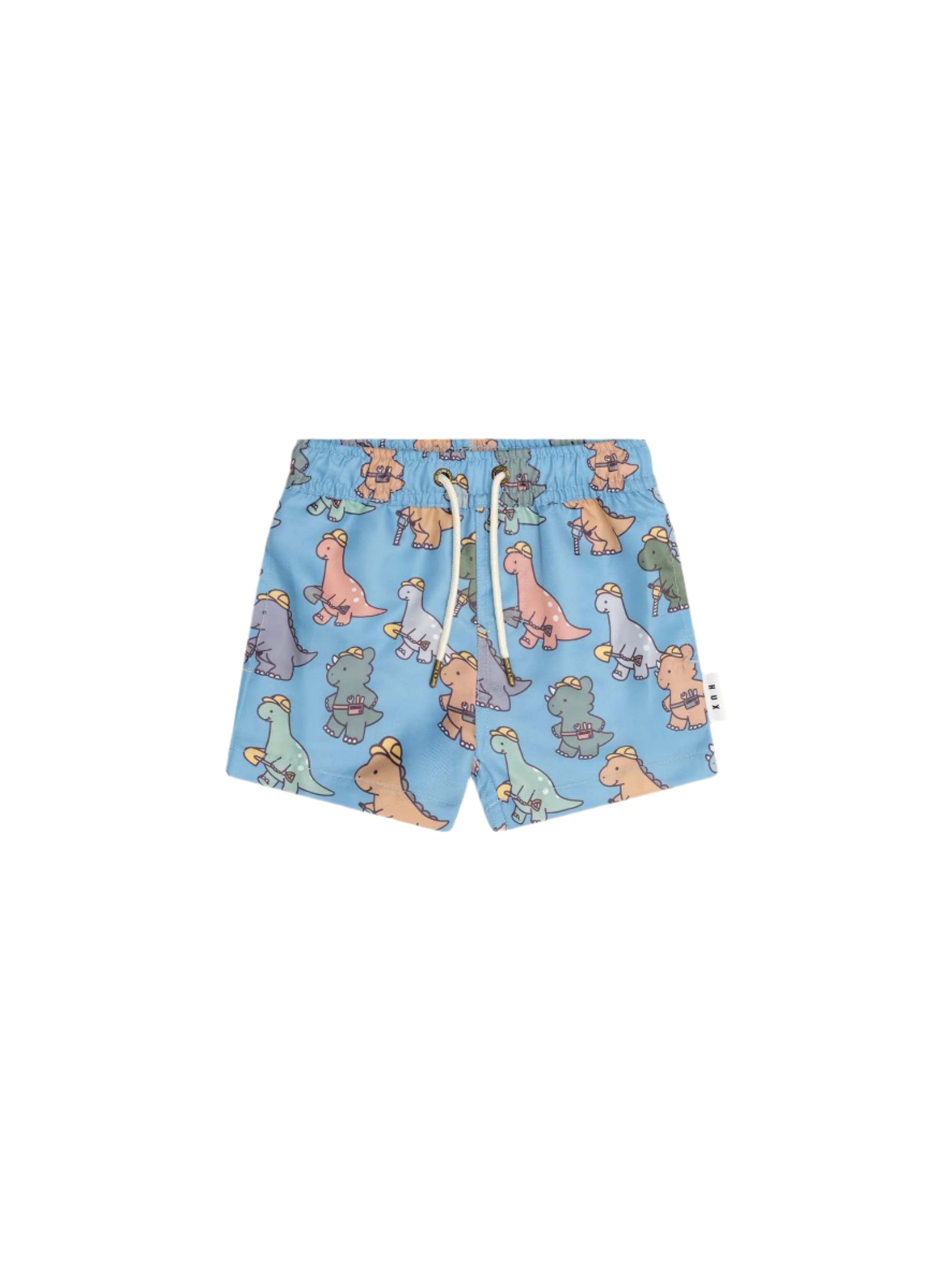 CONSTRUCTION DINOS SWIM SHORT | Huxbaby