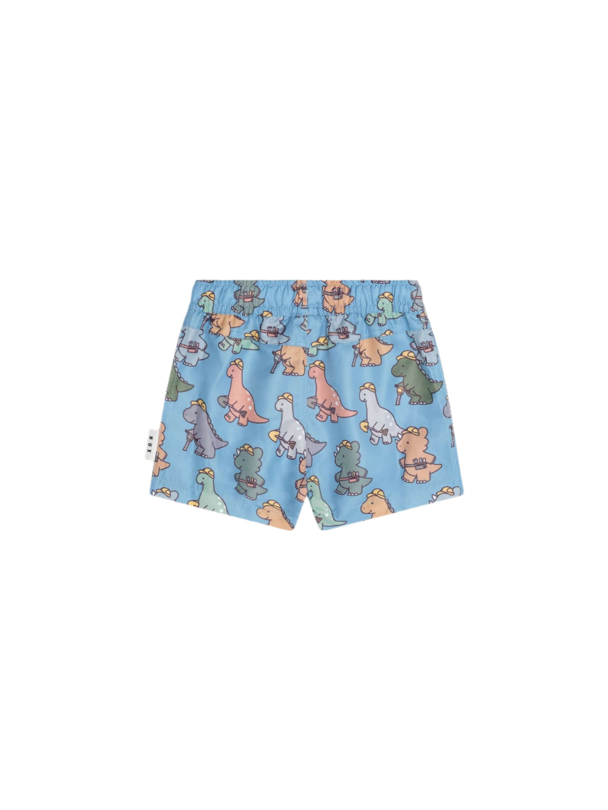 CONSTRUCTION DINOS SWIM SHORT | Huxbaby