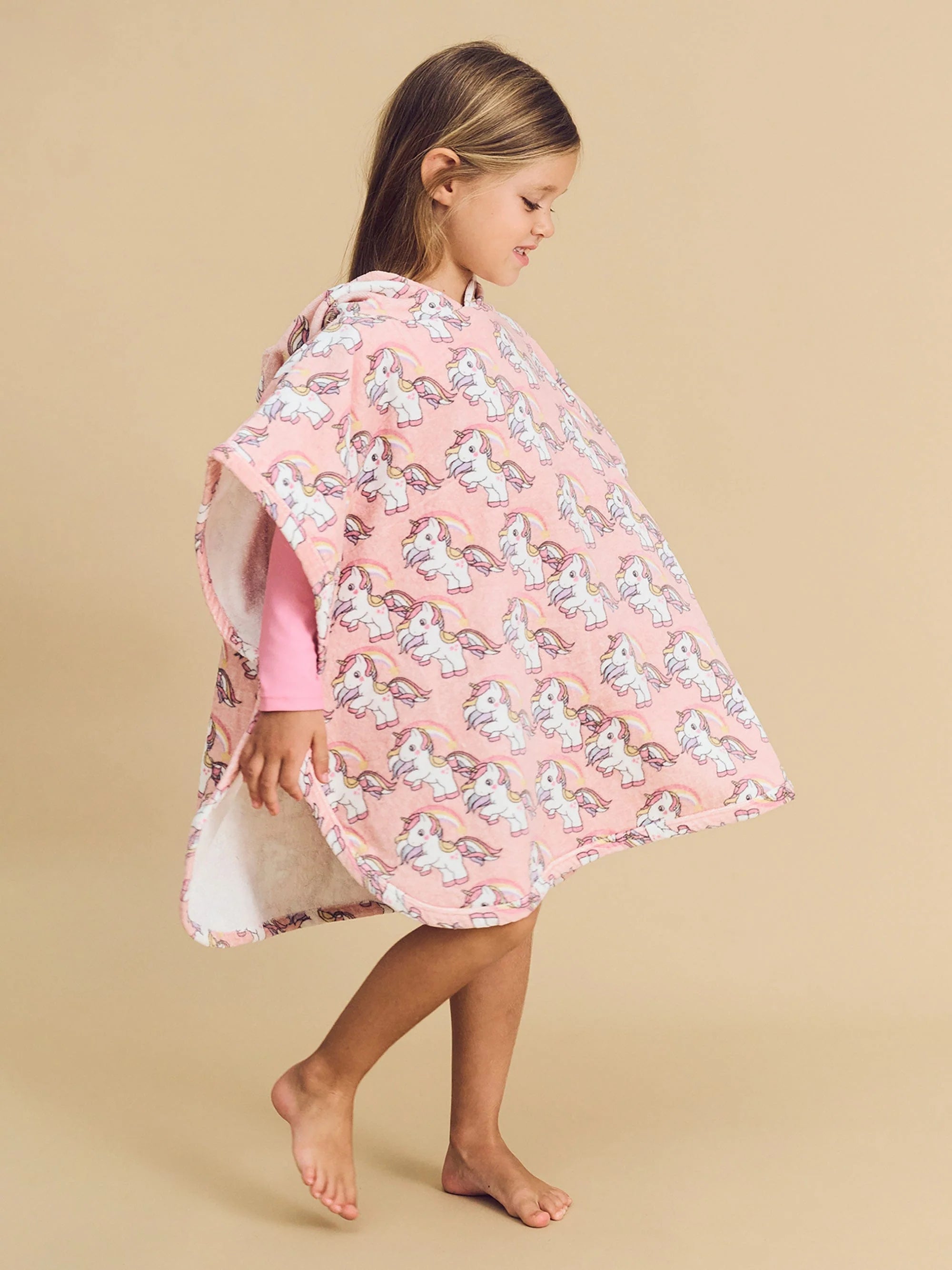 RAINBOW UNICORN SWIM PONCHO | Huxbaby