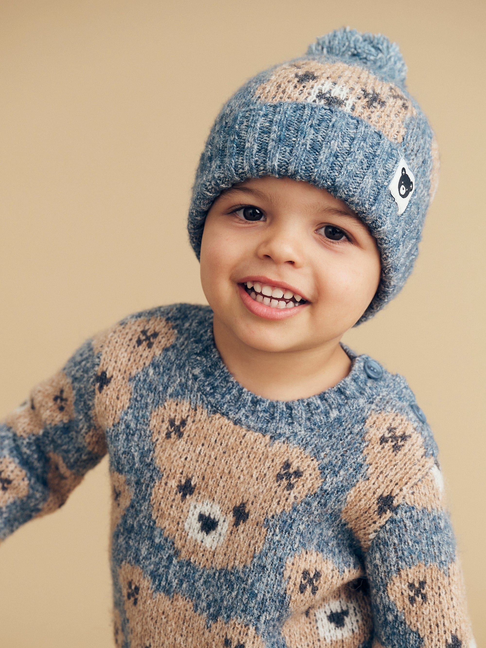 NIGHT HUXBEAR KNIT BEANIE  |  Huxbaby