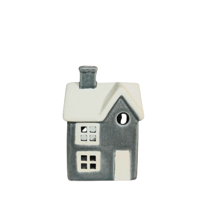 Toasted Marshmallow Cabin Tealight House - Grey 10cm | Stellar Haus