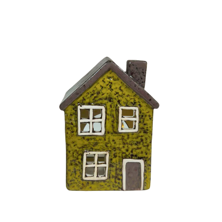 Speckled Nest Cottage Tealight House - Green 11cm | Stellar Haus