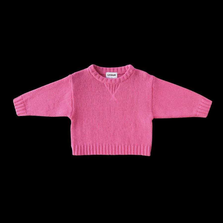 Merino Blend Knit Pullover - Raspberry | Grown