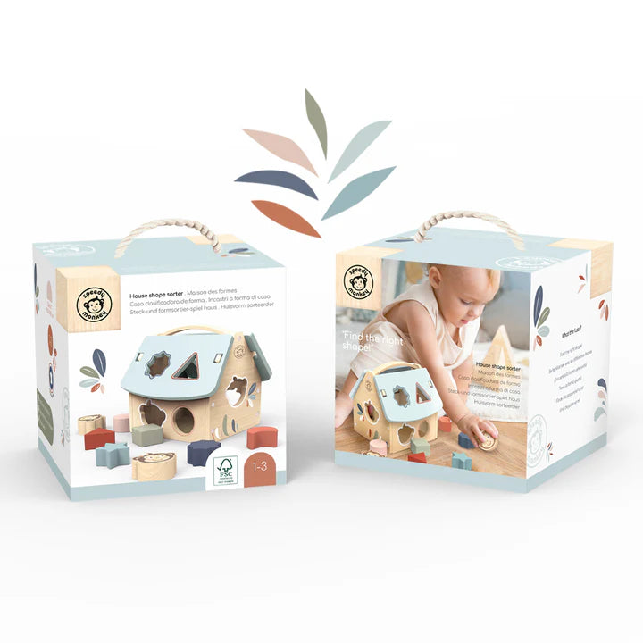 House Shape Sorter - 8 Blocks | Speedy Monkey