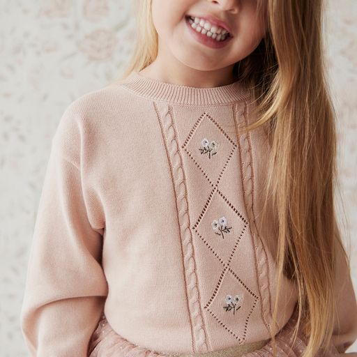 Maeve Knitted Jumper - Dusky Rose | Jamie Kay