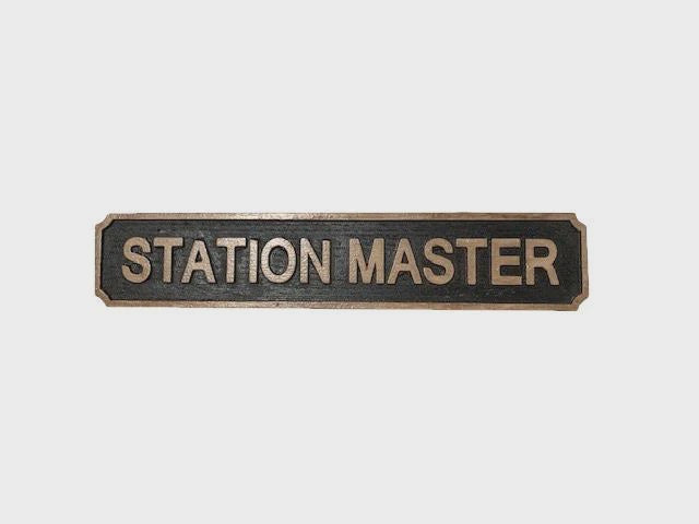 Station Master Wooden Sign | Blue Goose Imports