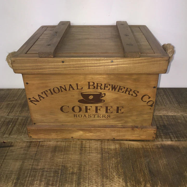Box With Lid - Tea & Coffee | Blue Goose Imports