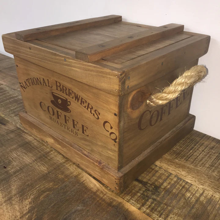 Box With Lid - Tea & Coffee | Blue Goose Imports