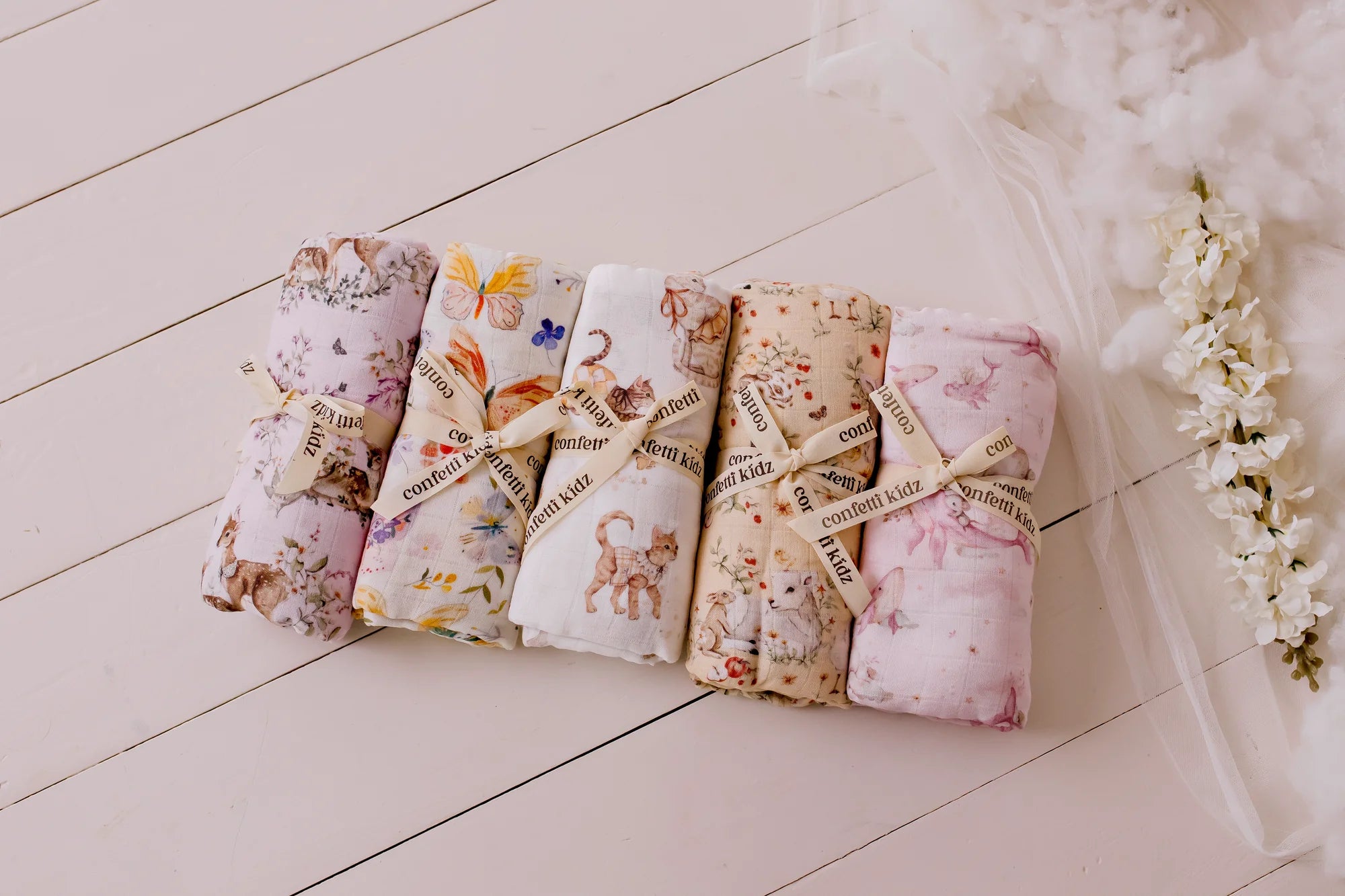 Whimsical Whale - Organic Muslin Swaddle | Confetti Kidz