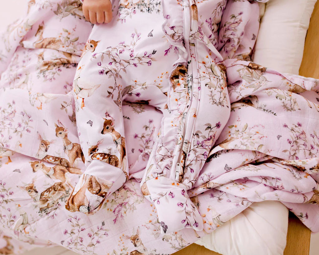 Bamboo Zipsuit - Enchanted Gardens | Confetti Kidz