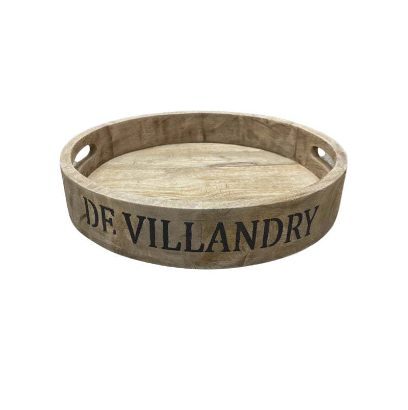 Round De Villandry Wooden Tray | Blue Goose Imports