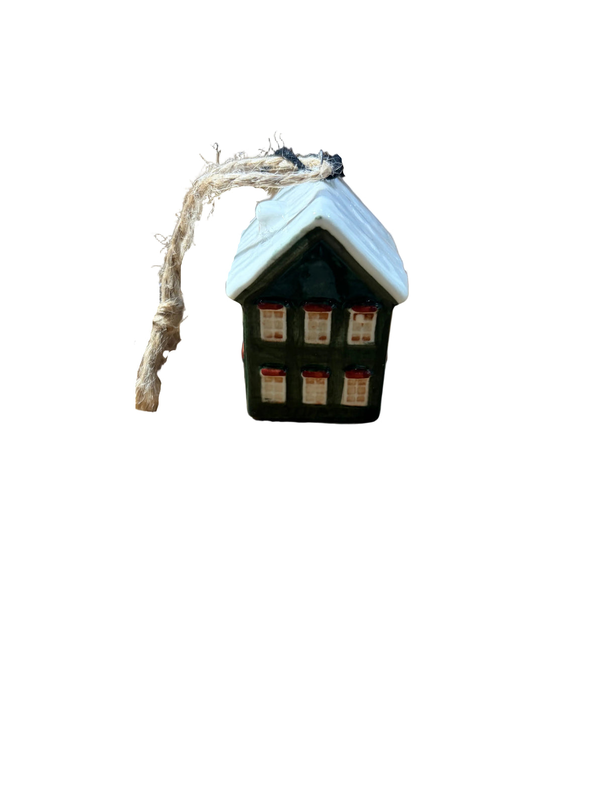 Hanging Mini House - Green | French Country