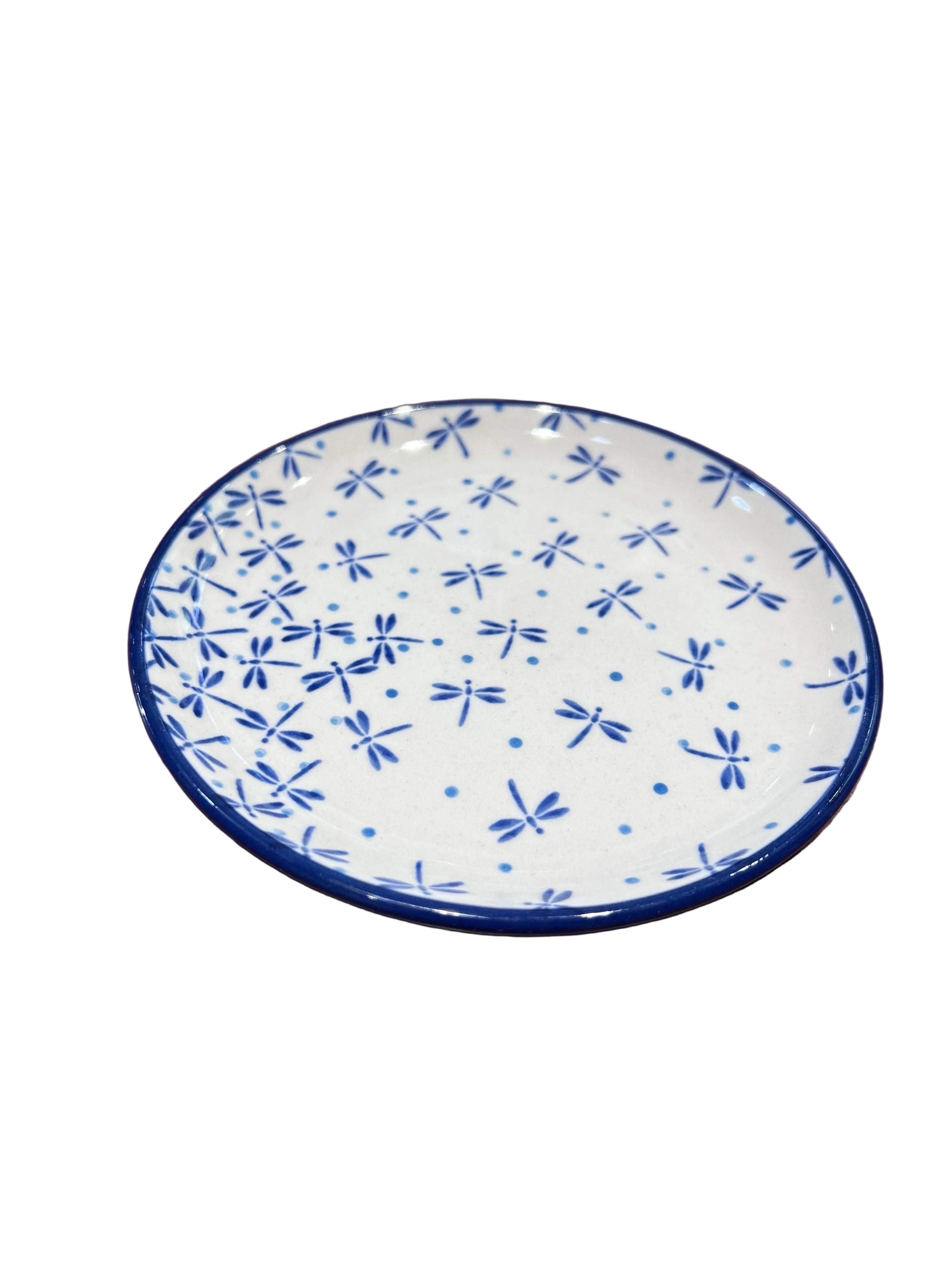 Bread/Butter Plate 16cm - Dragonflies | Polish Ceramics