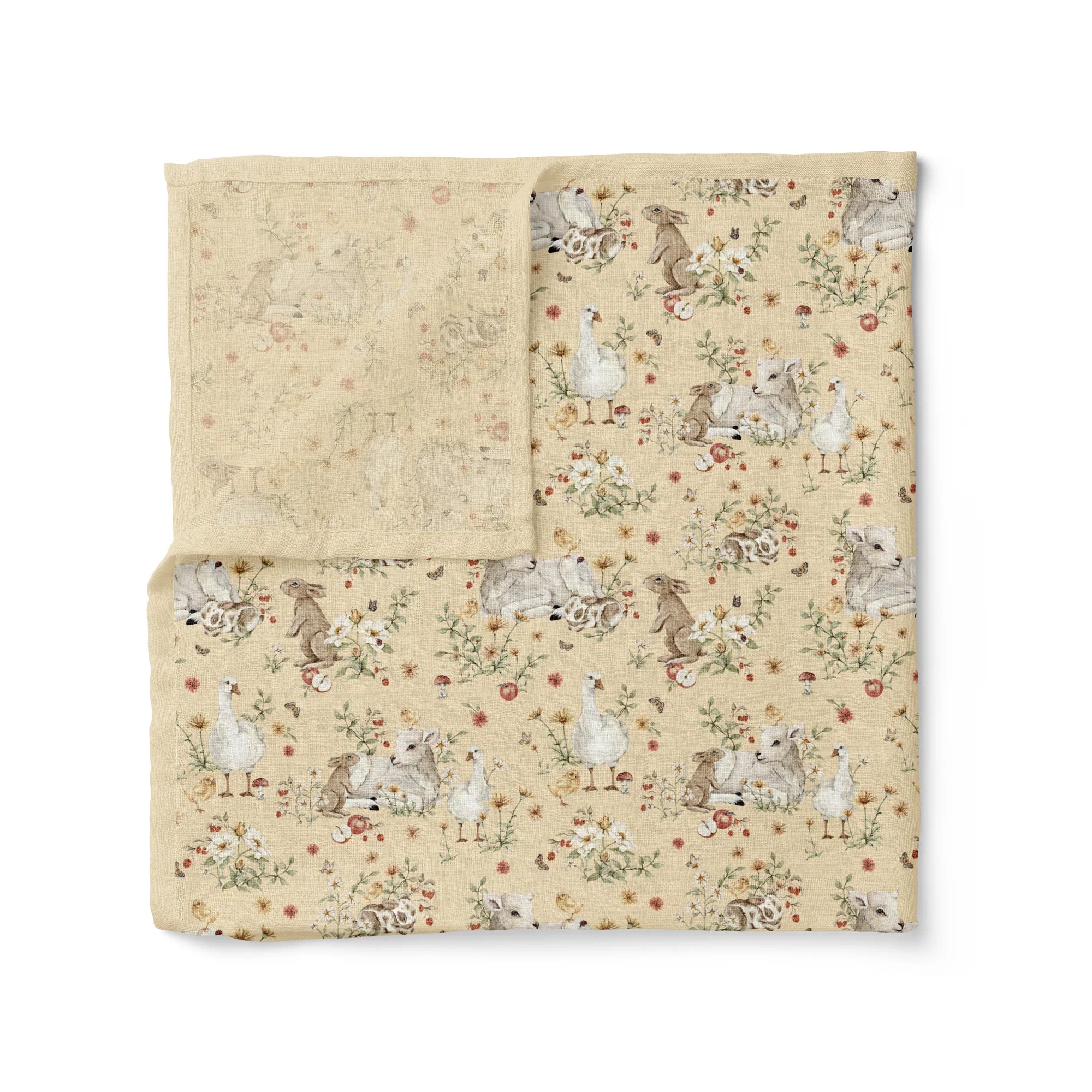 In the Meadow - Organic Muslin Swaddle | Confetti Kidz