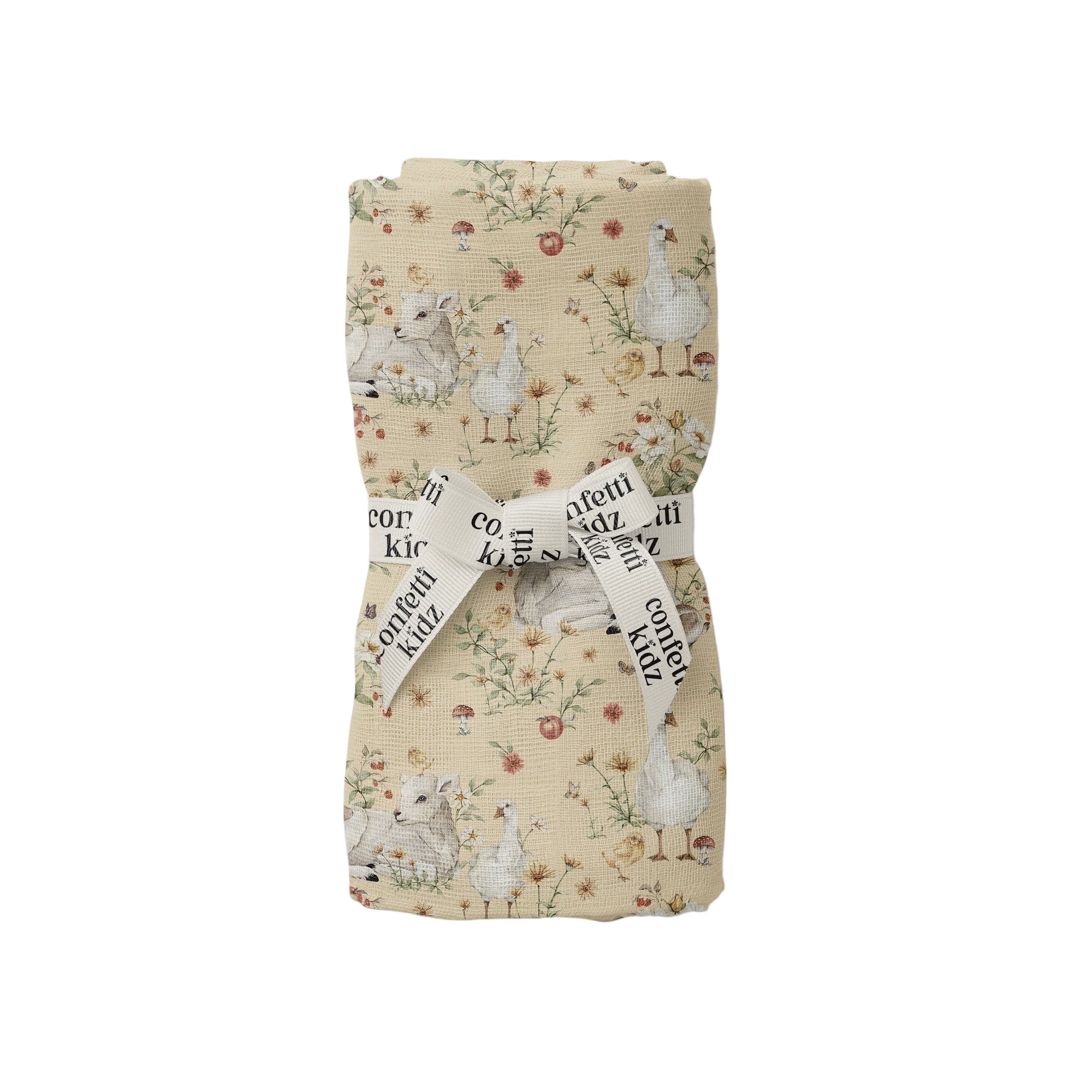 In the Meadow - Organic Muslin Swaddle | Confetti Kidz
