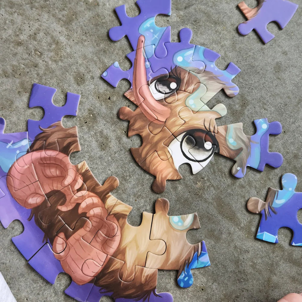 Puzzle - Glowworm Glitter Critter -  Round - 100 Piece | Illustrated Publishing