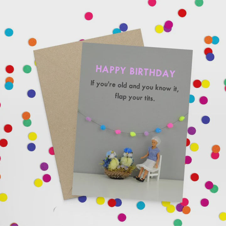 Card - Flap Your T*ts | Bold & Bright