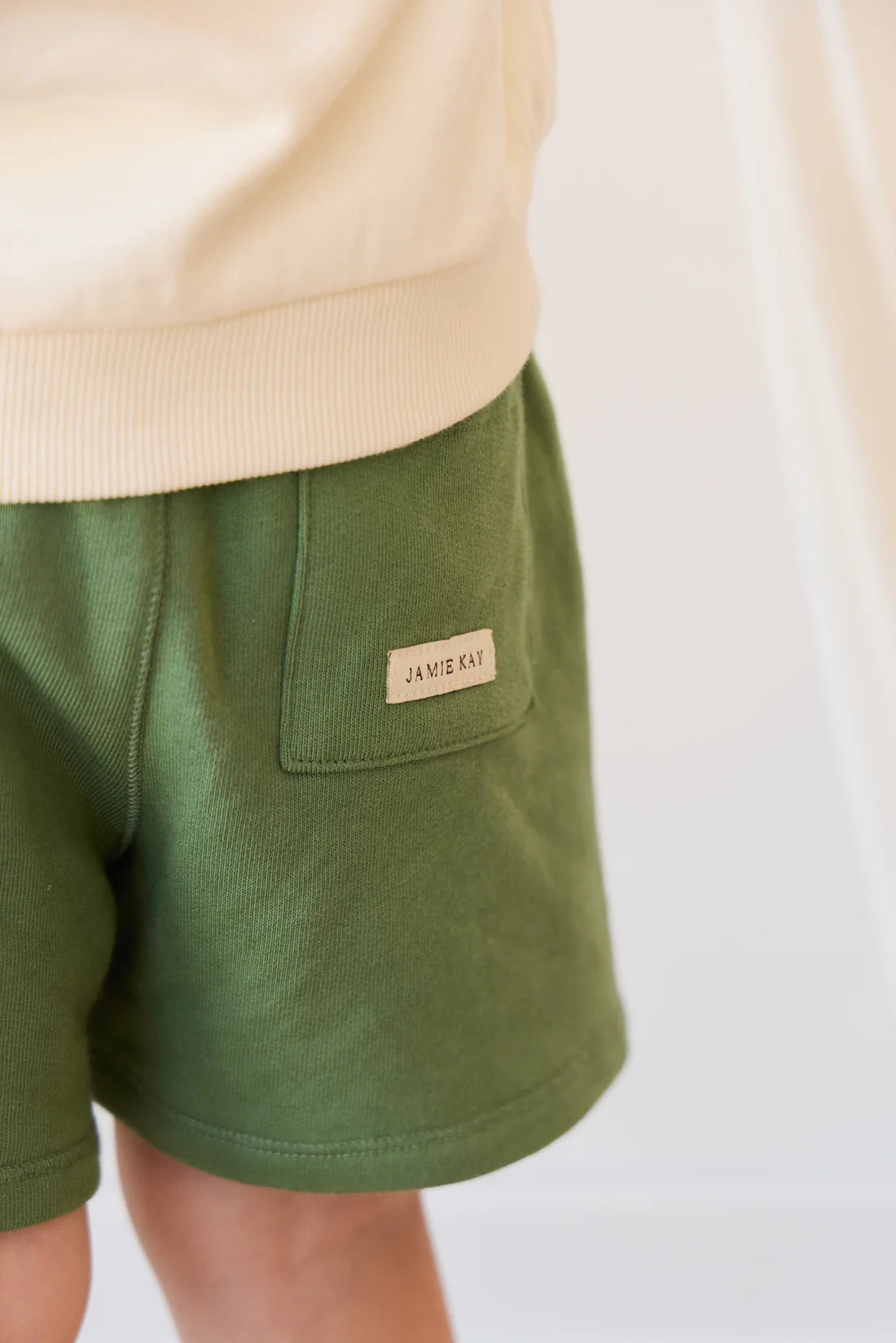 Organic Cotton Jalen Short - Snow Pea | Jamie Kay