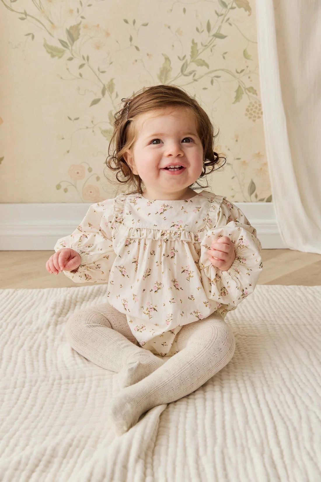 Organic Cotton Frances Playsuit | Bianca Antique | Jamie Kay