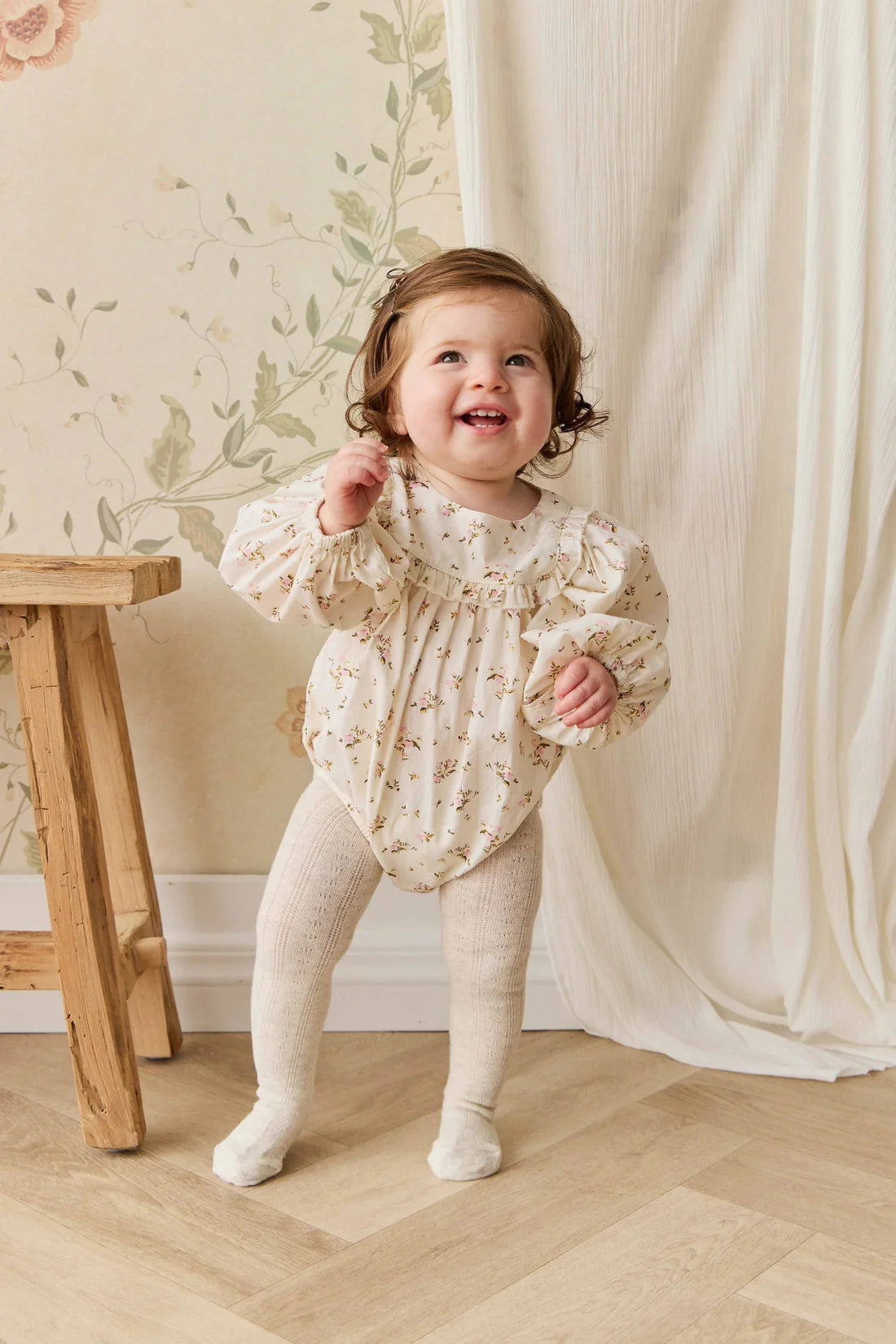 Organic Cotton Frances Playsuit | Bianca Antique | Jamie Kay
