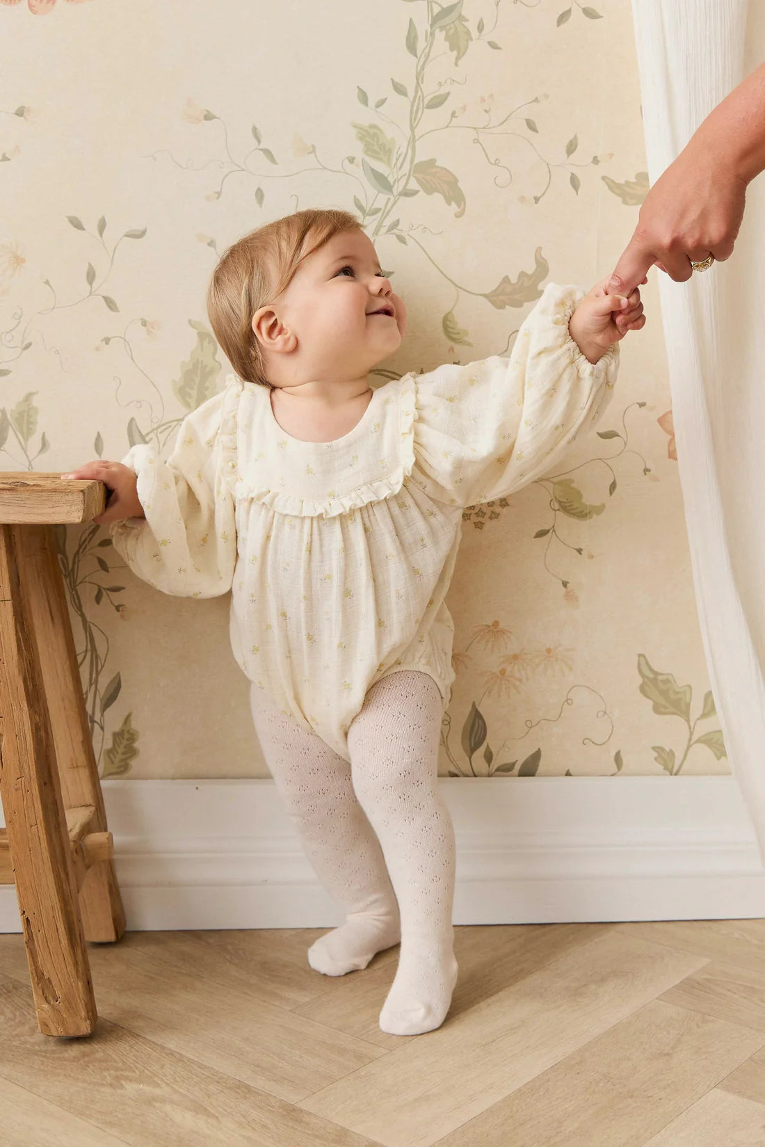 Organic Cotton Muslin Frances Playsuit - Vintage Ditsy | Jamie Kay