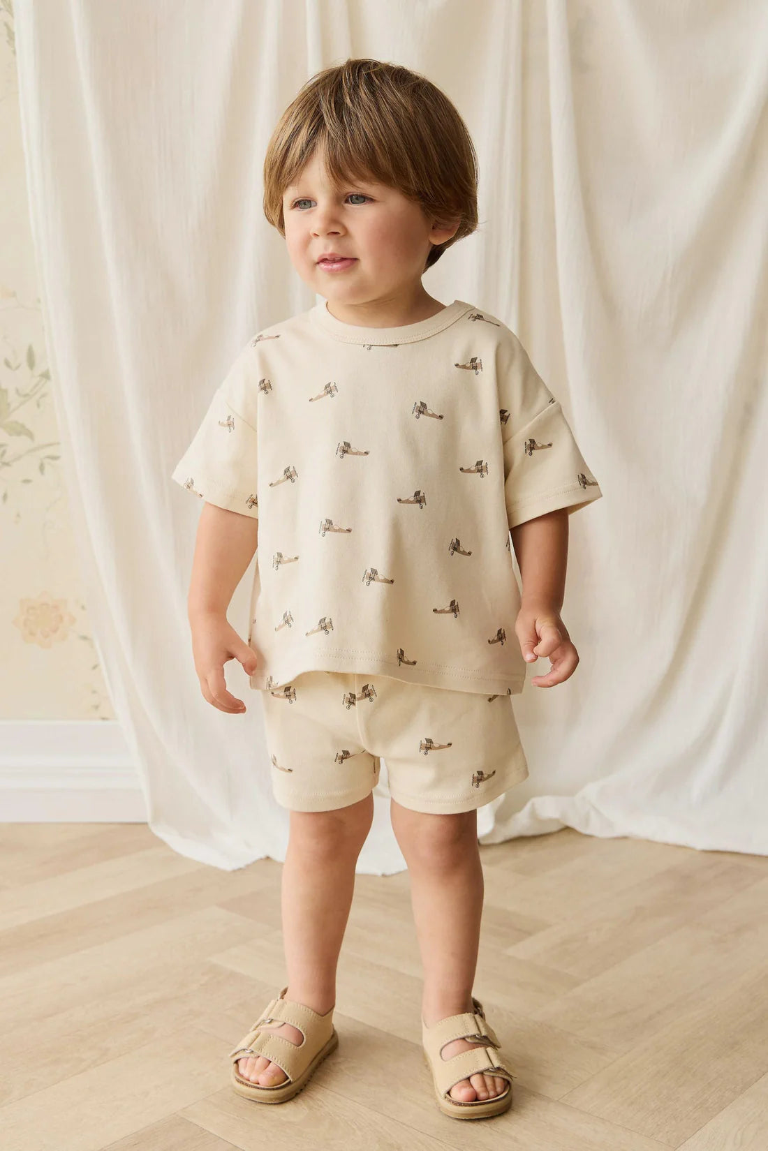 Pima Cotton Wesley Tee || Fly High Vanilla Cream | Jamie Kay