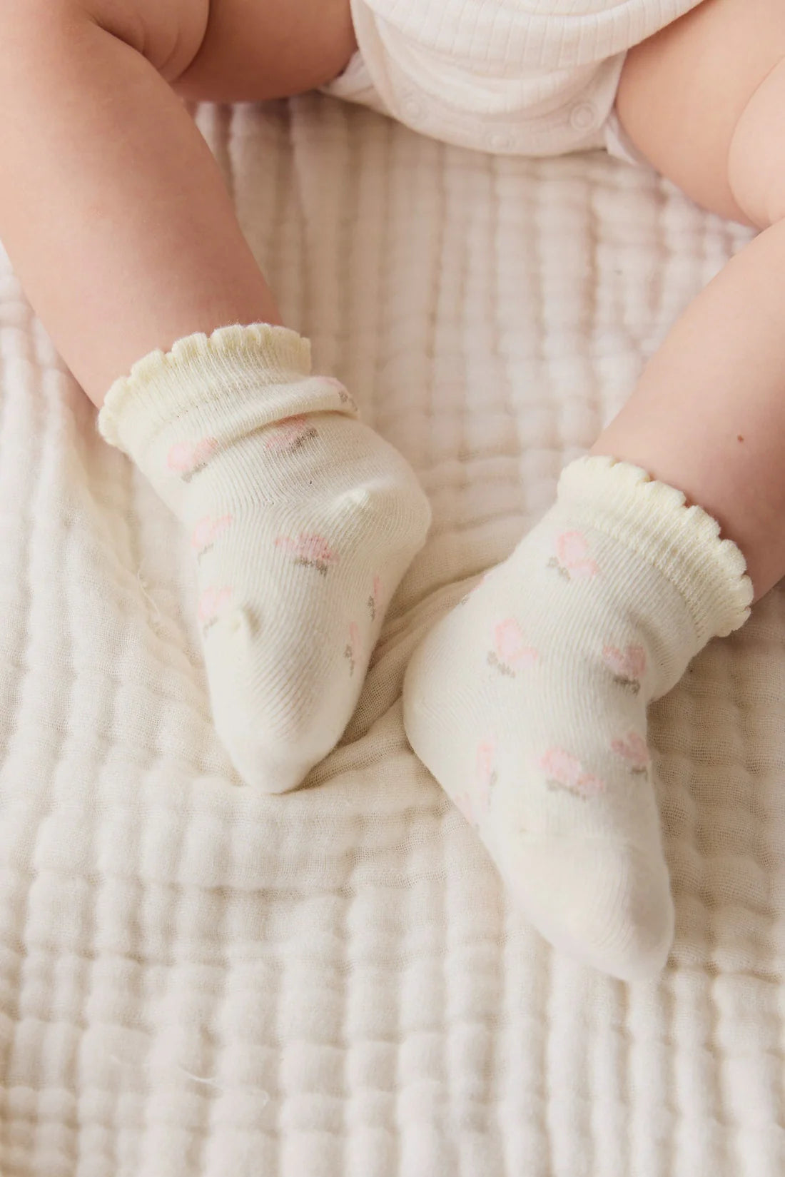 Maya Jacquard Sock | Egret | Jamie Kay
